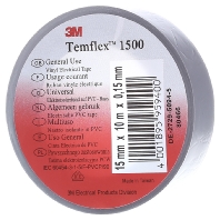 Image of 3M Temflex 1500 Isolatietape Grijs (l x b) 10 m x 15 mm Inhoud: 1 rollen