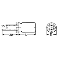 B&uuml;rklin ELKO 470MF/40V  - Kondensator ELKO 470MF/40V