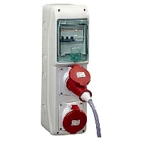 Schneider Electric 13153  - Steckdosenkombi 2x(90x100mm) 5TE 13153