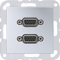 JUNG MA A 1143 AL  - Multimedia-Anschluss alu 2 x VGA m.Tragring MA A 1143 AL