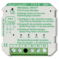 Schalk FV2 S 230V AC  - Funk-Sender UP 4 Eing&auml;nge FV2 S 230V AC