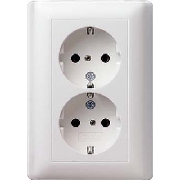Image of 078303 - Socket outlet protective contact white 078303