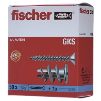Image of Fischer 52390 Gipskartonpluggen GKS Zink persgietwerk 50 stuks