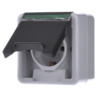 Image of 017530 - Socket outlet protective contact grey 017530