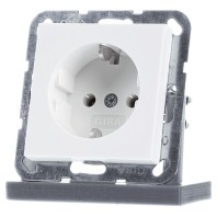 Image of 018827 - Socket outlet protective contact white 018827