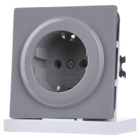 Image of 018842 - Socket outlet protective contact grey 018842