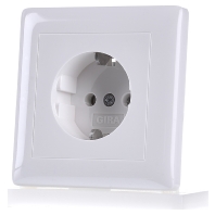 Image of 044003 - Socket outlet protective contact white 044003