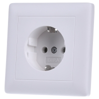 Image of 044027 - Socket outlet protective contact white 044027