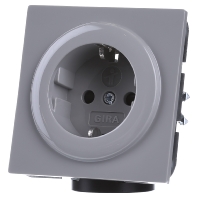 Image of 045342 - Socket outlet protective contact grey 045342