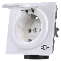 Image of 045440 - Socket outlet protective contact white 045440