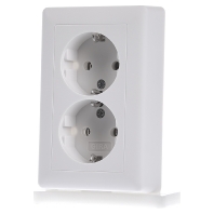 Image of 078004 - Socket outlet protective contact white 078004