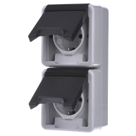 Image of 078030 - Socket outlet protective contact grey 078030