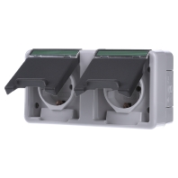 Image of 078430 - Socket outlet protective contact grey 078430