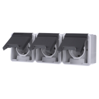 Image of 078930 - Socket outlet protective contact grey 078930
