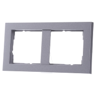 Image of 100225 - Frame 2-gang aluminium 100225