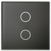 Image of 5WG1211-8DB21 - Touch Sensor Glass cover, single, black, UP 211/21, 5WG1211-8DB21 for KNX Glass button unit