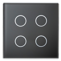 Image of 5WG1212-8DB21 - Touch Sensor Glass cover, double, black, UP 212/21, 5WG1212-8DB21 for KNX Glass button unit