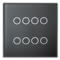 Image of 5WG1213-8DB21 - Touch Sensor Glass cover, quadruble, black, UP 213/21, 5WG1213-8DB21 for KNX Glass button unit