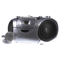 Image of FM CD-radio SoundMaster SCD5350SI CD, Cassette, Middengolf, FM Opnamefunctie, Incl. karaoke-functie Zilver