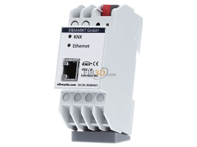Front view EIBMARKT N000401 EIB KNX IP Interface PoE, with up to 5 tunneling connections
