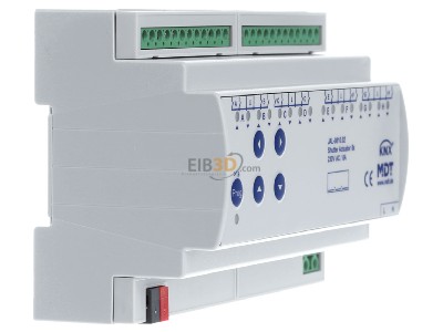 View on the left MDT JAL-0810.02 EIB/KNX Shutter Actuator 8-fold, 8SU MDRC, 10A, 230VAC - 
