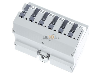 Top rear view Hager TYA628A EIB, KNX shutter actuator 8-fold, 230V, 
