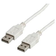 Value 11.99.8909 USB-kabel USB 2.0 USB-A stekker 0.80 m Wit Afgeschermd
