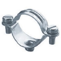 GW50807 (100 Stück) - Galvanized pipe clamp. Steel cables/pipes D: 25-26 M6 GW50807