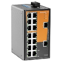 Netwerk switch, unmanaged, Fast Ethernet, aantal aansluitingen: 16x RJ45, IP 30, 0 ° C. .. +60 ° C