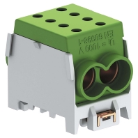 HLAK 1-2x35 GRGN - Power distribution block 1-p screw clamp HLAK 1-2x35 GRGN