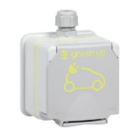 SAT00194 - Charging socket Plexo66 Green-UP, SAT00194 - Promotional item