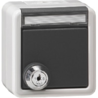 456930 - Socket outlet protective contact grey 456930-novelty