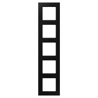 A5585BFSWM - Frame 5-gang black A5585BFSWM