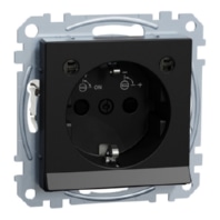 MEG2304-0403 - Socket outlet protective contact black MEG2304-0403