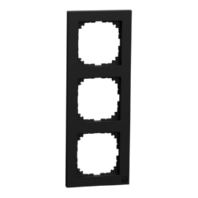 Afdekraam M-Pure 3-voudig - Mat Zwart - Ocean Plastic - Systeem M - Schneider Electric - MEG4030-3603