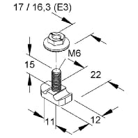 GRHKM 6X15 V - Coupler for cable tray GRHKM 6X15 V