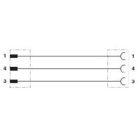 SAC-3P-M 8MS#1693270 - Sensor-actuator patch cord 5m M8 M8 SAC-3P-M 8MS1693270