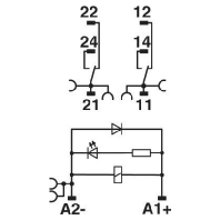 RIF-1-RPT #2906223  (10 Stück) - Relaismodul LDP-12DC/2X21 RIF-1-RPT 2906223