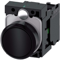 3SU1100-0AB10-1BA0 - Complete push button black 3SU1100-0AB10-1BA0
