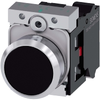 3SU1150-0AB10-3CA0 - Complete push button black 3SU1150-0AB10-3CA0
