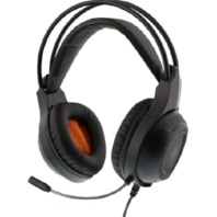 Deltaco GAM-069 hoofdtelefoon Stereofonisch Hoofdband Zwart, Oranje