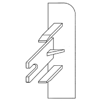 NP42155 - End piece for skirting duct 50x20mm NP42155