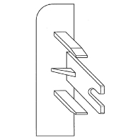 NP42144 - End piece for skirting duct 50x20mm NP42144