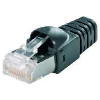 RJ45 plug, met knik bescherming 6.2 7.1 mm, Cat.6 A-Class E A (ISO-IEC 11801 2010), IP 20