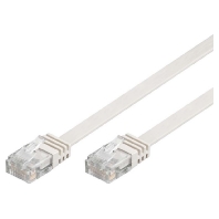 Cat6 1 M platte UTP kabel wit