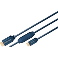 clicktronic DisplayPort-HDMI Aansluitkabel [1x DisplayPort stekker => 1x HDMI-stekker] 3 m Blauw