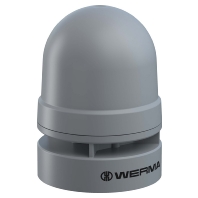 Werma Signaltechnik Mini Sounder Dauer-Puls 24VAC-DC GY Sirene Pulstoom, Continu geluid 24 V 95 dB