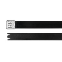 111-01524(25)  (25 Stück) - Edelstahlkabelbinder 1245x 16 mm schwarz 111-01524(25)