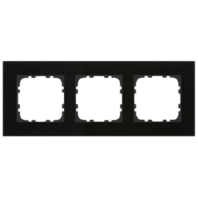 BE-GTR3S.01S - MDT Glass cover frame 3-fold for 55 mm systems, Black - BE-GTR3S.01S