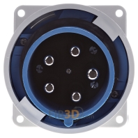 2743 - Mounted CEE-plug 125A 5p 9h 2743